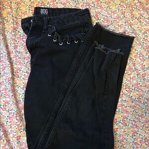 BDG Women's Black Mom Jeans with Pocket Detail